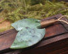 Whale tail carved from Inanga Pounamu - NZ Greenstone