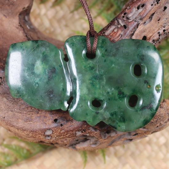 Hei Tiki carved from Kawakawa Pounamu - NZ Greenstone