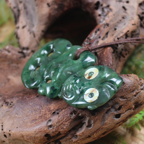 Hei Tiki carved from Kawakawa Pounamu - NZ Greenstone