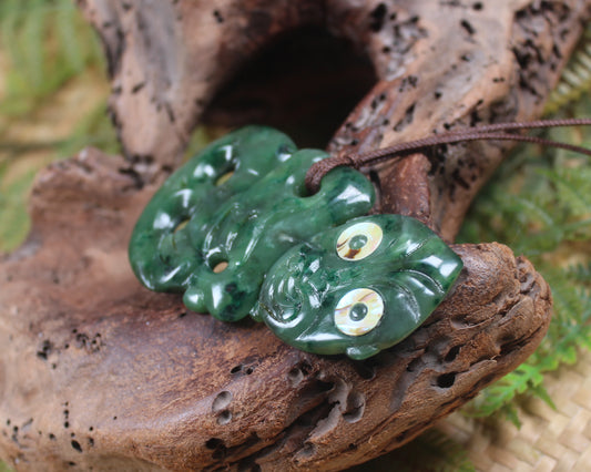 Hei Tiki carved from Kawakawa Pounamu - NZ Greenstone