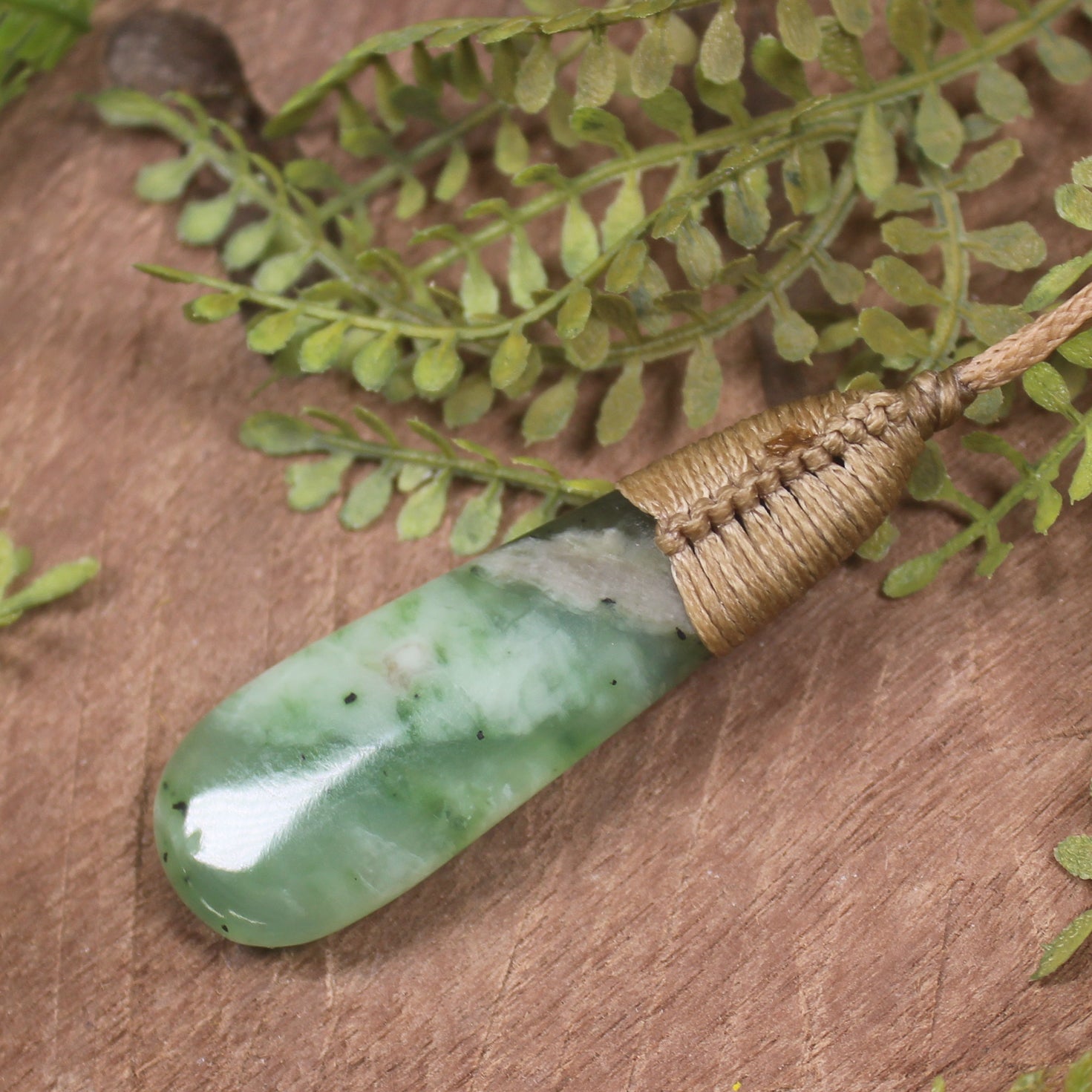 Roimata or Teardop carved from Hapopo Pounamu - NZ Greenstone