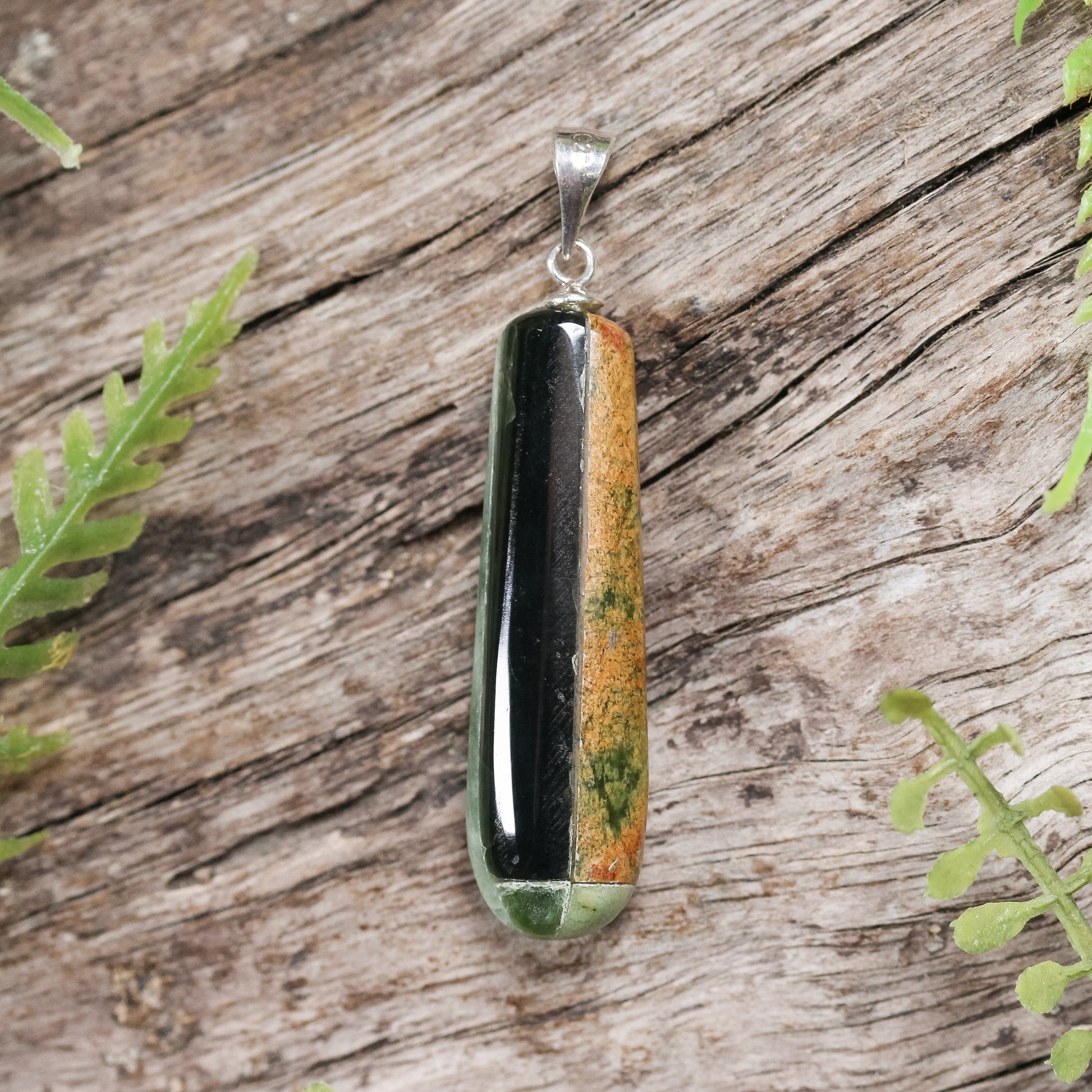 Pounamu Mosaic Small Roimata Pendant