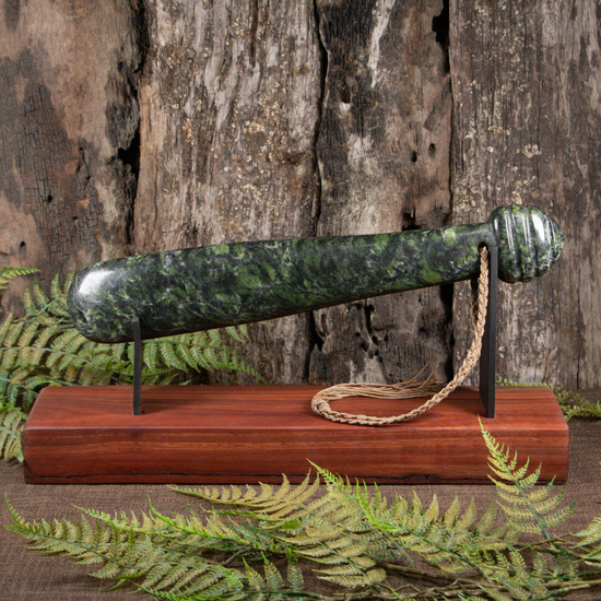 NZ Serpentine Mere with Stand Douglas Creek Pounamu