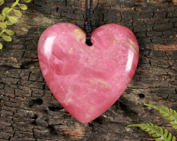 Rhodonite Medium Heart Pendant (BE407)