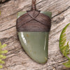 NZ Greenstone Small Niho Taniwha Tooth Pendant (BE586) Kokopu Pounamu