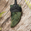 NZ Greenstone XSmall Niho Taniwha Tooth Pendant (BE594) Rimu Pounamu
