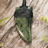 NZ Greenstone XSmall Niho Taniwha Tooth Pendant (BE594) Rimu Pounamu