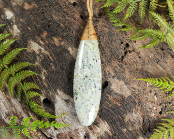 NZ Grossular Garnet XLarge Roimata Pendant (BE661)