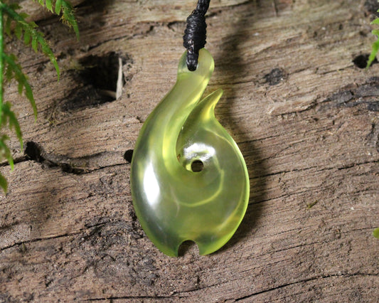 NZ Greenstone Small Hei Matau Pendant (BH690) Tangiwai Pounamu