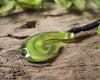 NZ Greenstone Small Hei Matau Pendant (BH690) Tangiwai Pounamu