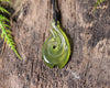 NZ Greenstone Small Hei Matau Pendant (BH690) Tangiwai Pounamu