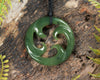 NZ Greenstone Medium Koru Pendant (BH723) Hapopo Pounamu