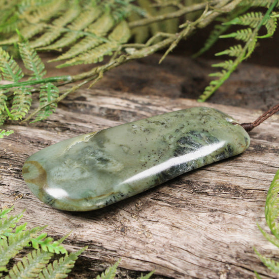 NZ Greenstone XLarge Toki Pendant Hapopo Pounamu