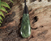 NZ Greenstone Medium Roimata Pendant (BK175) Hapopo Pounamu