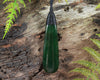 NZ Greenstone Medium Roimata Pendant (BK176) Kawakawa Pounamu