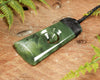 NZ Greenstone Medium Toki with Koru Pendant (BK374) Hapopo Pounamu