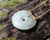 NZ Greenstone Large Kōuma Breastplate Pendant (BK658) Inanga Pounamu