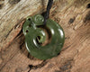 NZ Greenstone Medium Koropepe Pendant (BK817) Hapopo Pounamu