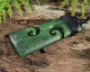 NZ Greenstone Medium Toki with Koru Pendant (BM074) Hapopo Pounamu