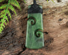NZ Greenstone Medium Toki with Koru Pendant (BM074) Hapopo Pounamu