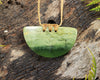 NZ Greenstone Small Kōuma Breastplate Pendant (BM319) Hapopo Pounamu