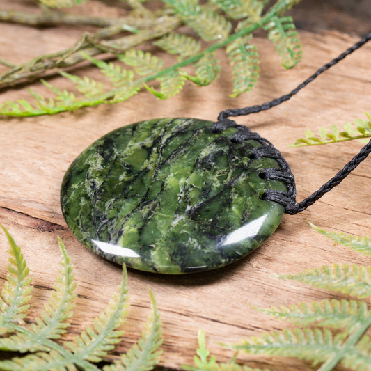 NZ Greenstone Large Porowhita Pendant Douglas Creek Pounamu