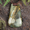 NZ Greenstone Medium Toki Pendant Flower Jade Pounamu