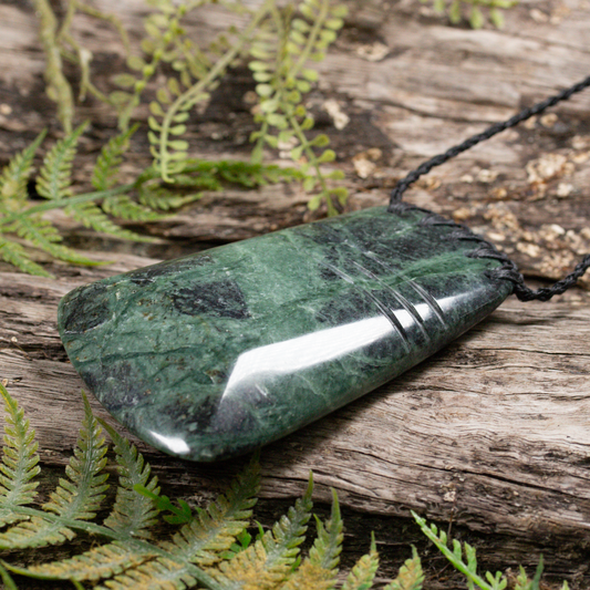NZ Serpentine XLarge Toki Pendant