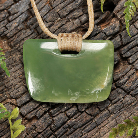 NZ Greenstone XSmall Kōuma Breastplate Pendant (BM678) Hapopo Pounamu