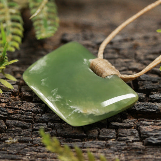 NZ Greenstone XSmall Kōuma Breastplate Pendant (BM678) Hapopo Pounamu
