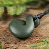 NZ Greenstone Small Twist Pendant (BM761) Rimu Pounamu
