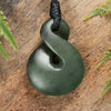 NZ Greenstone Small Twist Pendant (BM761) Rimu Pounamu