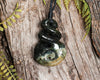NZ Greenstone Small Koru Twist Pendant (BM976) Flower Jade Pounamu