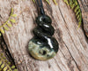 NZ Greenstone Small Koru Twist Pendant (BM976) Flower Jade Pounamu