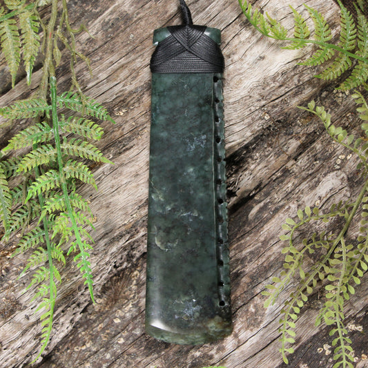 NZ Greenstone XXLarge Toki Pendant Rimu Pounamu