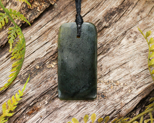 NZ Greenstone Small Freeform Toki Pendant (BN175) Rimu Pounamu