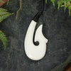 NZ Bone Medium Hei Matau Pendant (BN209)
