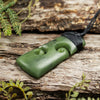 NZ Greenstone Medium Toki with Koru Pendant (BN489) Hapopo Pounamu