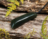 NZ Greenstone Medium Freeform Toki Pendant (BP203) Rimu Pounamu