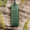 NZ Greenstone Small Toki Pendant (BT742) Hapopo Pounamu