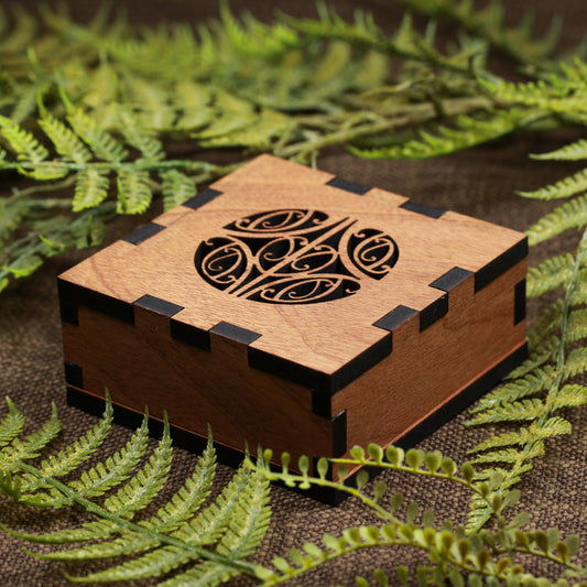 NZ Wood Small Square Decorative Box (BT601)