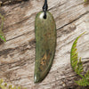 NZ Greenstone Medium Niho Taniwha Tooth Pendant (BT701) Rimu Pounamu