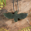 NZ Greenstone Manu Bird Pendant (BT734) Kawakawa Pounamu