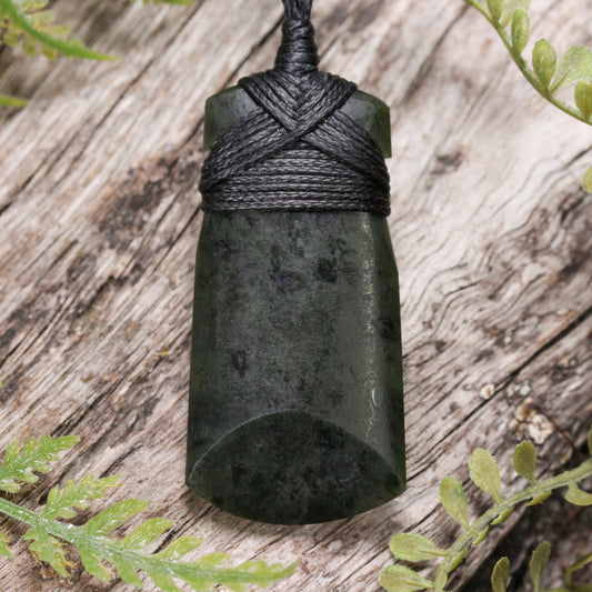 NZ Greenstone Small Toki Pendant Rimu Pounamu