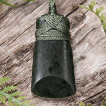NZ Greenstone Small Toki Pendant Rimu Pounamu