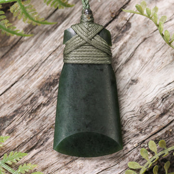 NZ Greenstone Small Toki Pendant Rimu Pounamu