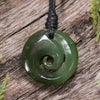 NZ Greenstone XSmall Koru Pendant Rimu Pounamu