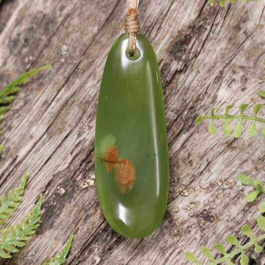 NZ Greenstone Medium Roimata Pendant Tangiwai Pounamu