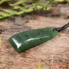 NZ Greenstone Small Freeform Toki Pendant Hapopo Pounamu