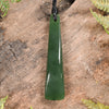 NZ Greenstone Small Freeform Toki Pendant Hapopo Pounamu